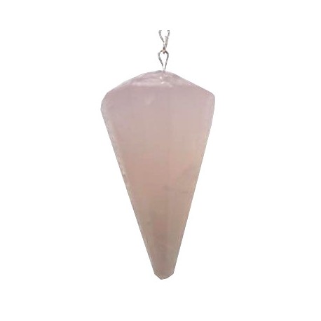 Pendule facettes quartz rose