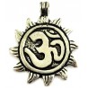 Pendentif soleil argenté OM